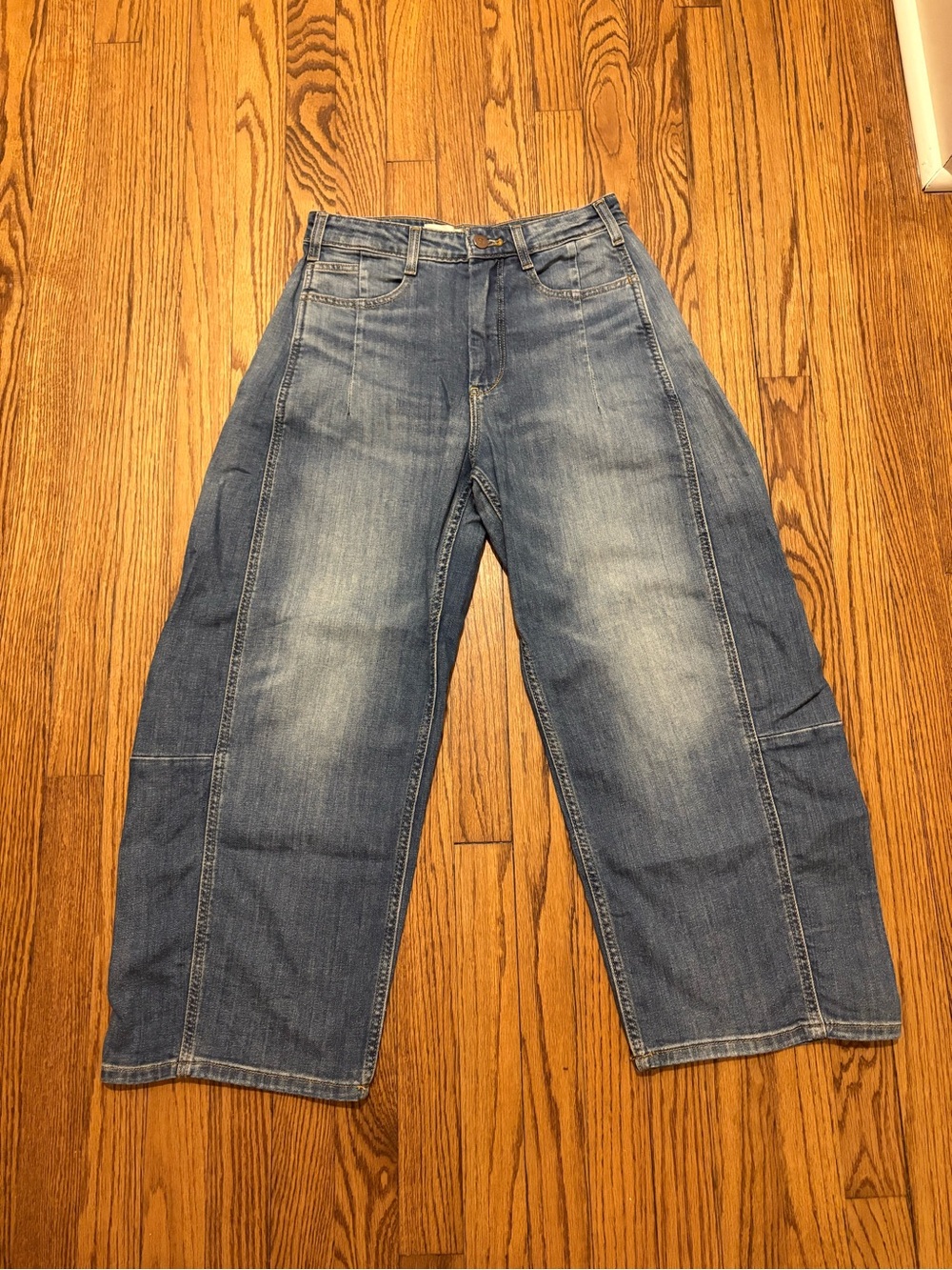 Pilcro Women’s Washed Blue Flare Jeans - Picture 2 of 4